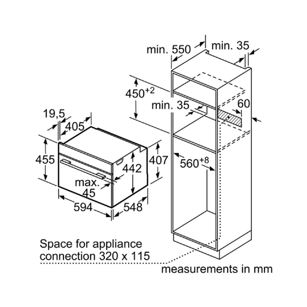 เตาอบฝังดิจิตอล BOSCH CSG7584B1 (STEAM)