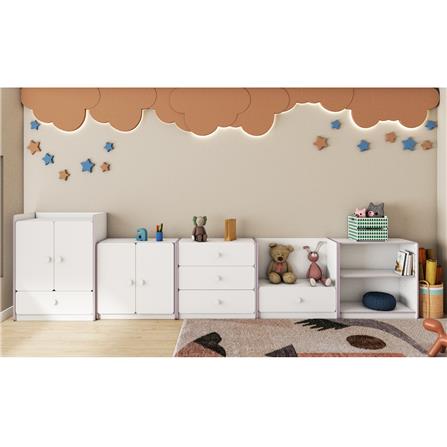 ชั้นวางของโล่งสำหรับเด็ก 2 ชั้น OYAKOO CARTER 83 ซม. สีขาว/ชมพู_2