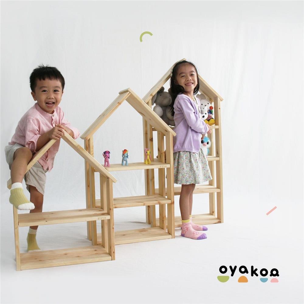 ชั้นวางของโล่งสำหรับเด็ก 2 ชั้น OYAKOO ELLA THE HOUSE 46 ซม. สีไม้
