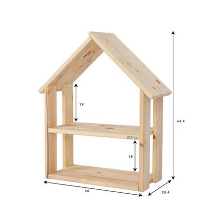 ชั้นวางของโล่งสำหรับเด็ก 2 ชั้น OYAKOO ELLA THE HOUSE 46 ซม. สีไม้_6