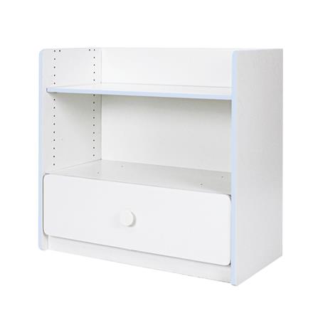 ชั้นวางของโล่งพร้อมลิ้นชักสำหรับเด็ก OYAKOO CARTER 83 ซม. สีขาว/ฟ้า