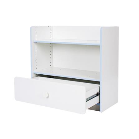 ชั้นวางของโล่งพร้อมลิ้นชักสำหรับเด็ก OYAKOO CARTER 83 ซม. สีขาว/ฟ้า_2