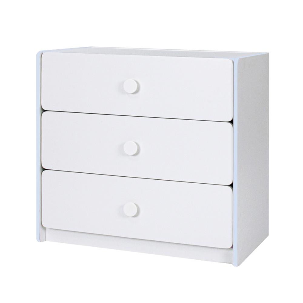 ตู้ลิ้นชักเด็ก 3 ลิ้นชัก OYAKOO CARTER สีขาว/ฟ้า
