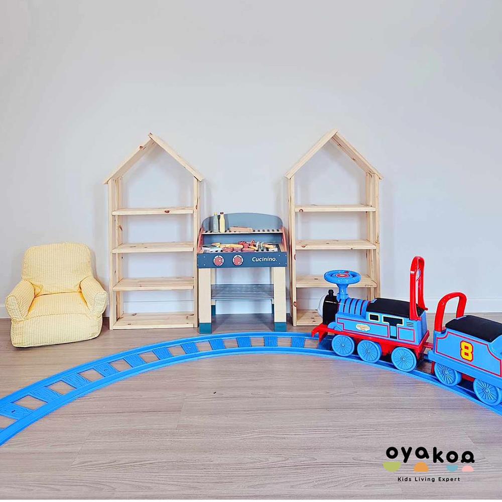 ชั้นวางของโล่งสำหรับเด็ก 3 ชั้น OYAKOO ELLA THE HOUSE 46 ซม. สีไม้