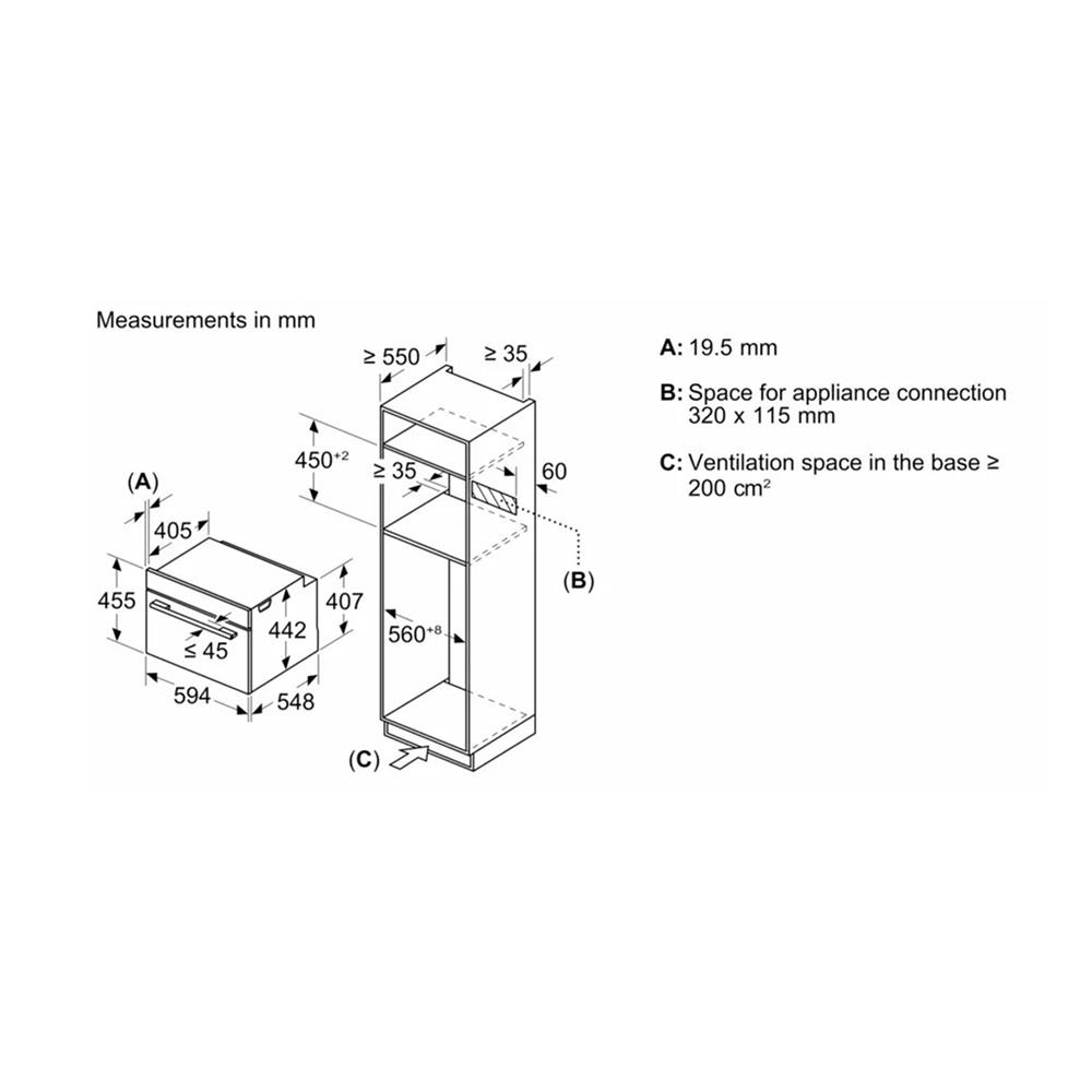 เตาอบฝังดิจิตอล BOSCH CMG7241B1 (COMBI MICROWAVE)
