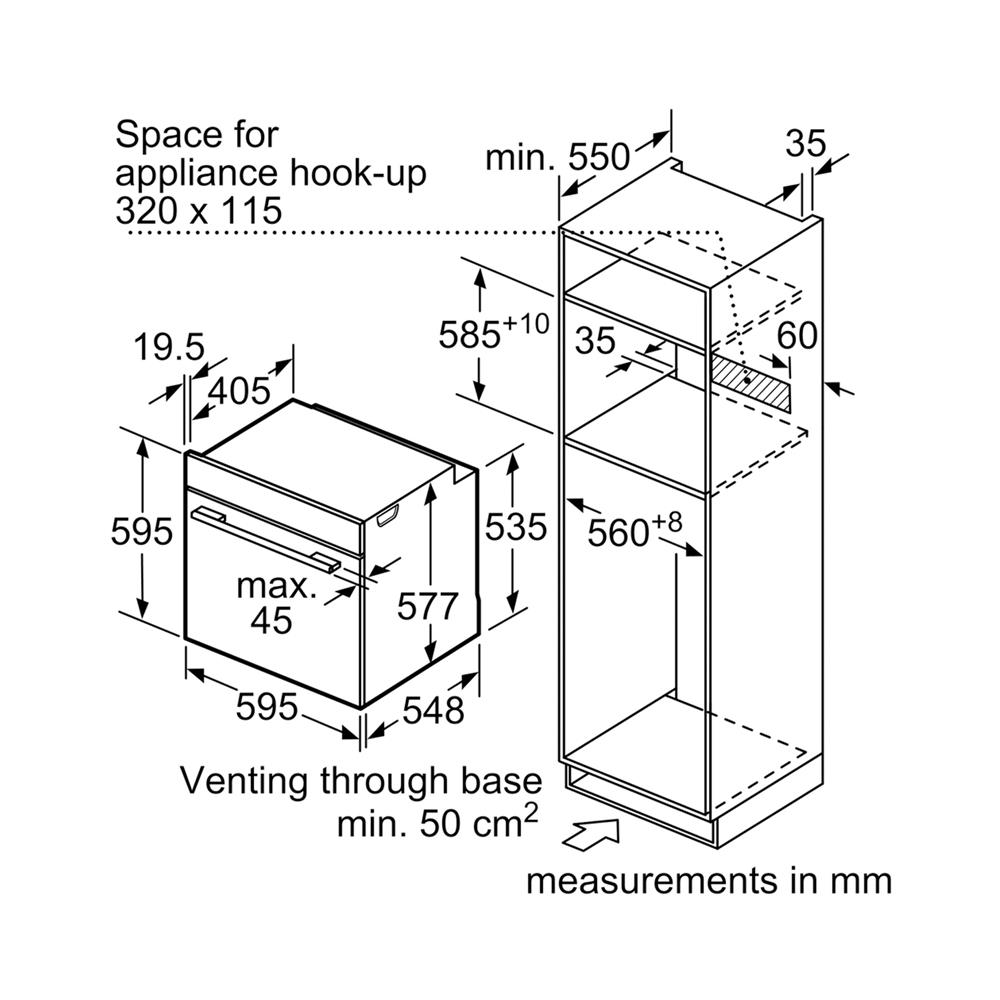 เตาอบฝังดิจิตอล BOSCH HSG7364B1 (STEAM)