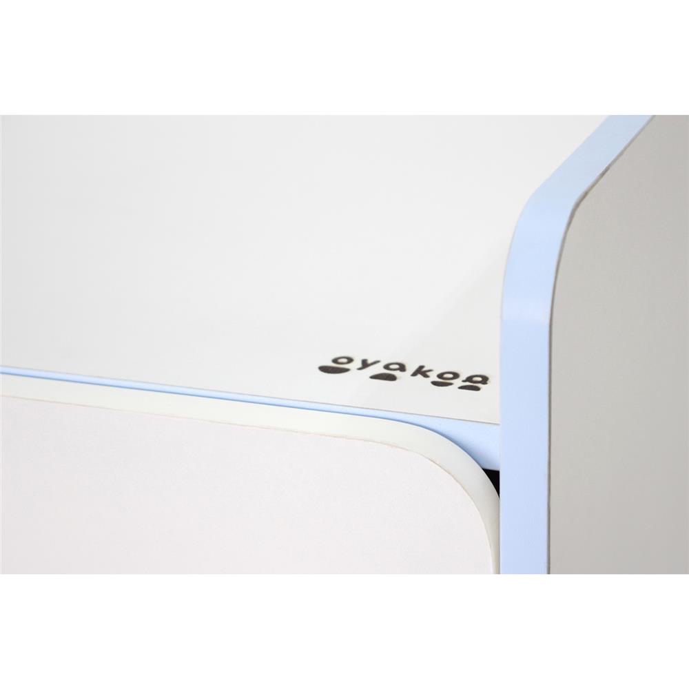 ตู้เสื้อผ้าสำหรับเด็ก 2 บานเปิด OYAKOO CARTER สีขาว/ฟ้า