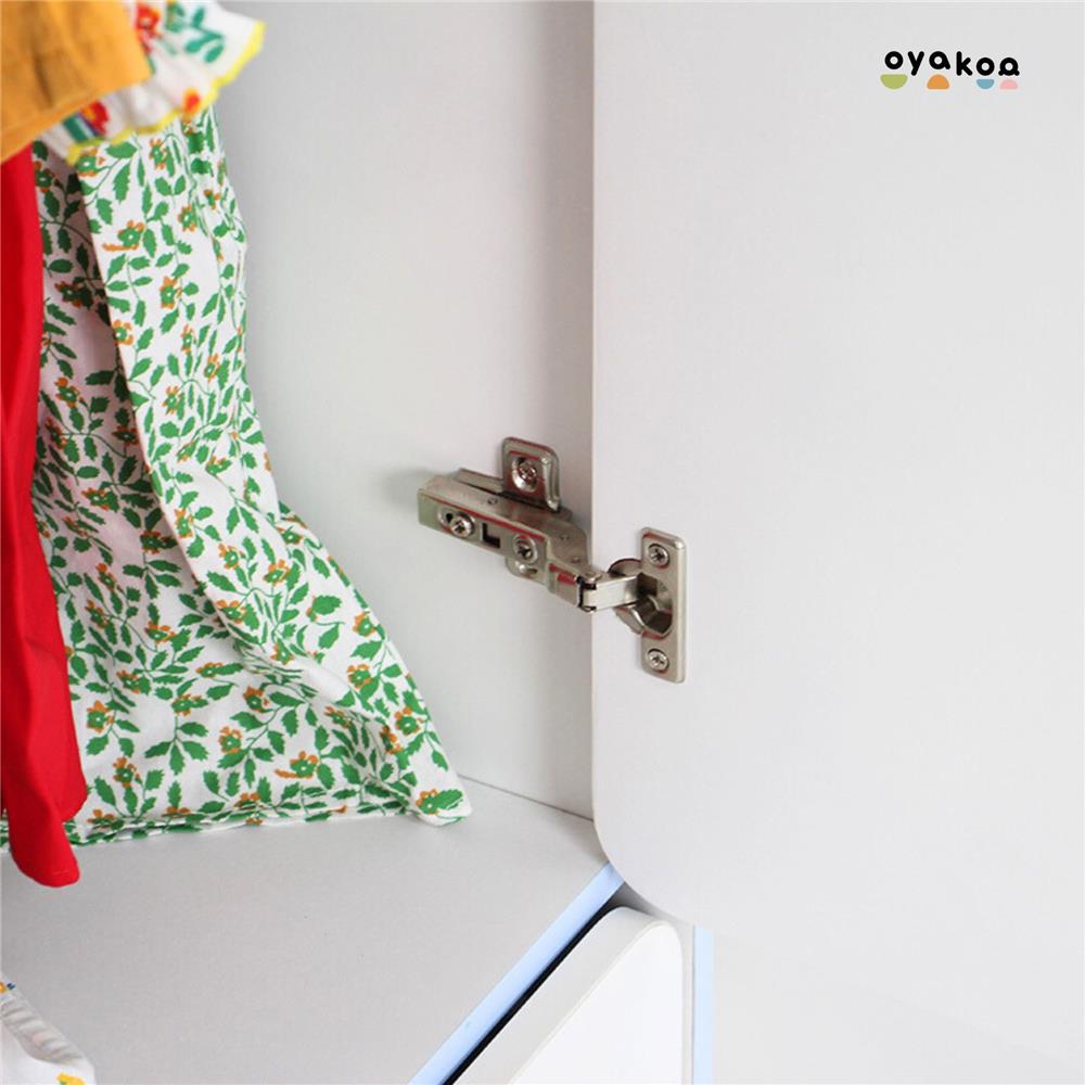 ตู้เสื้อผ้าสำหรับเด็ก 2 บานเปิด OYAKOO CARTER สีขาว/ฟ้า