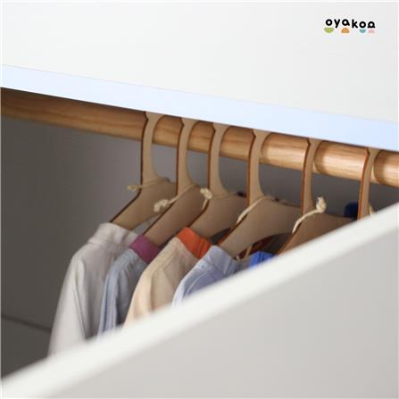 ตู้เสื้อผ้าสำหรับเด็ก 2 บานเปิด OYAKOO CARTER สีขาว/ฟ้า_5