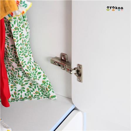 ตู้เสื้อผ้าสำหรับเด็ก 2 บานเปิด OYAKOO CARTER สีขาว/ฟ้า_7