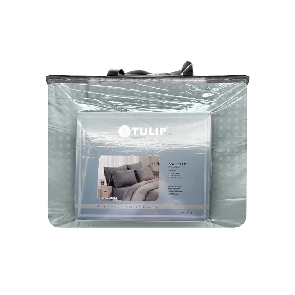 ชุดผ้าปูที่นอน 5 ฟุต 6 ชิ้น TULIP DELIGHT 60240-DL566