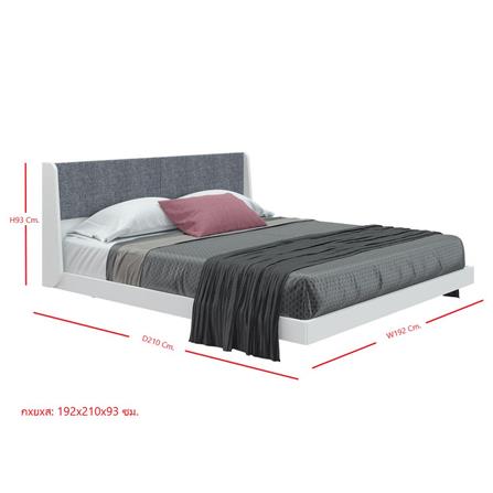 เตียง 6 ฟุต  SB FURNITURE KEITH 19227834 สีขาว_8