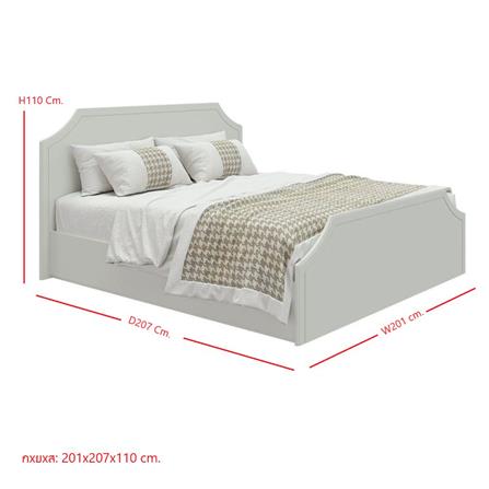 เตียง 6 ฟุต  SB FURNITURE QUINN 19228838 สี MAGIC GREY_8