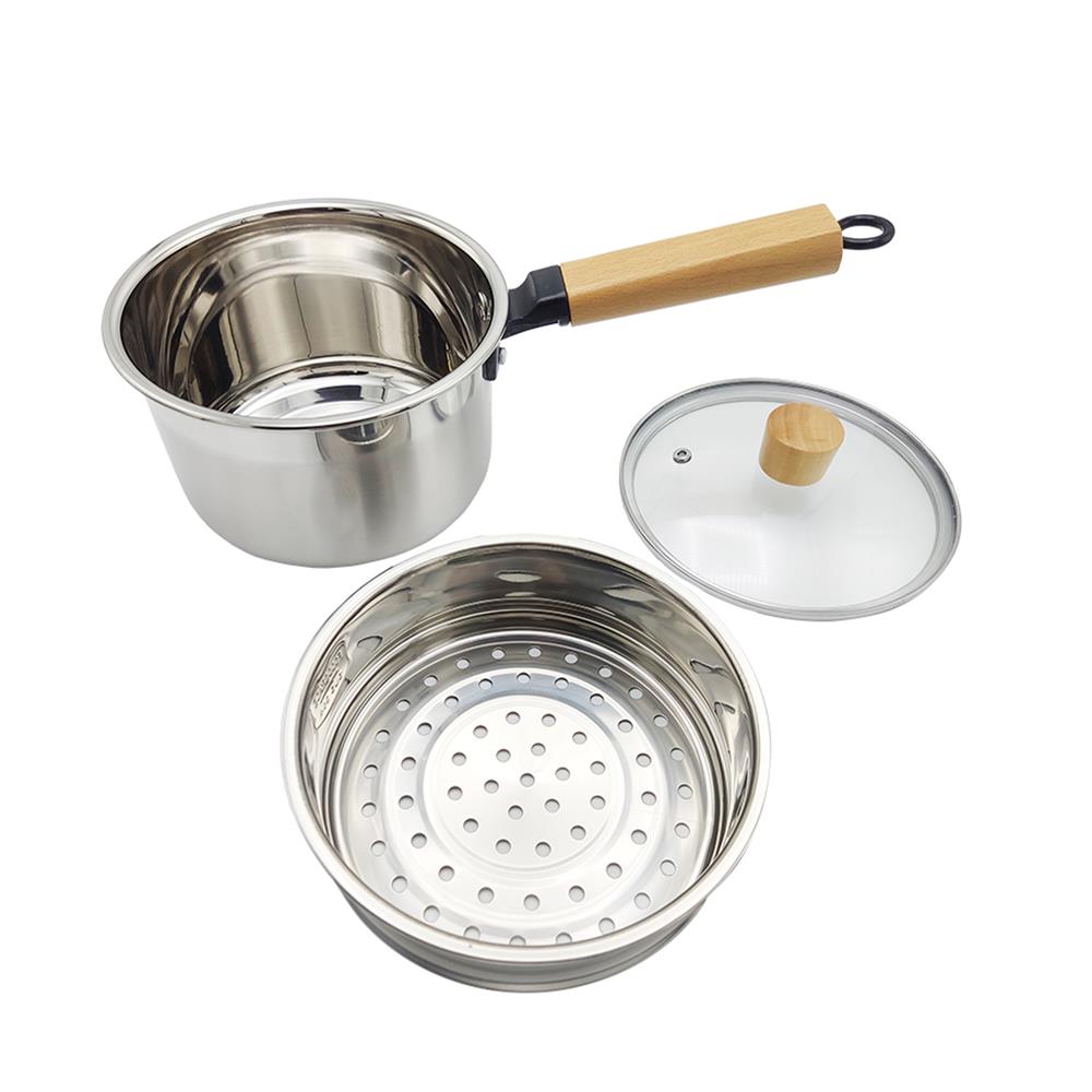 ชุดหม้อด้ามชั้นนึ่ง 18 ซม. KECH GLAM 3 ชิ้น