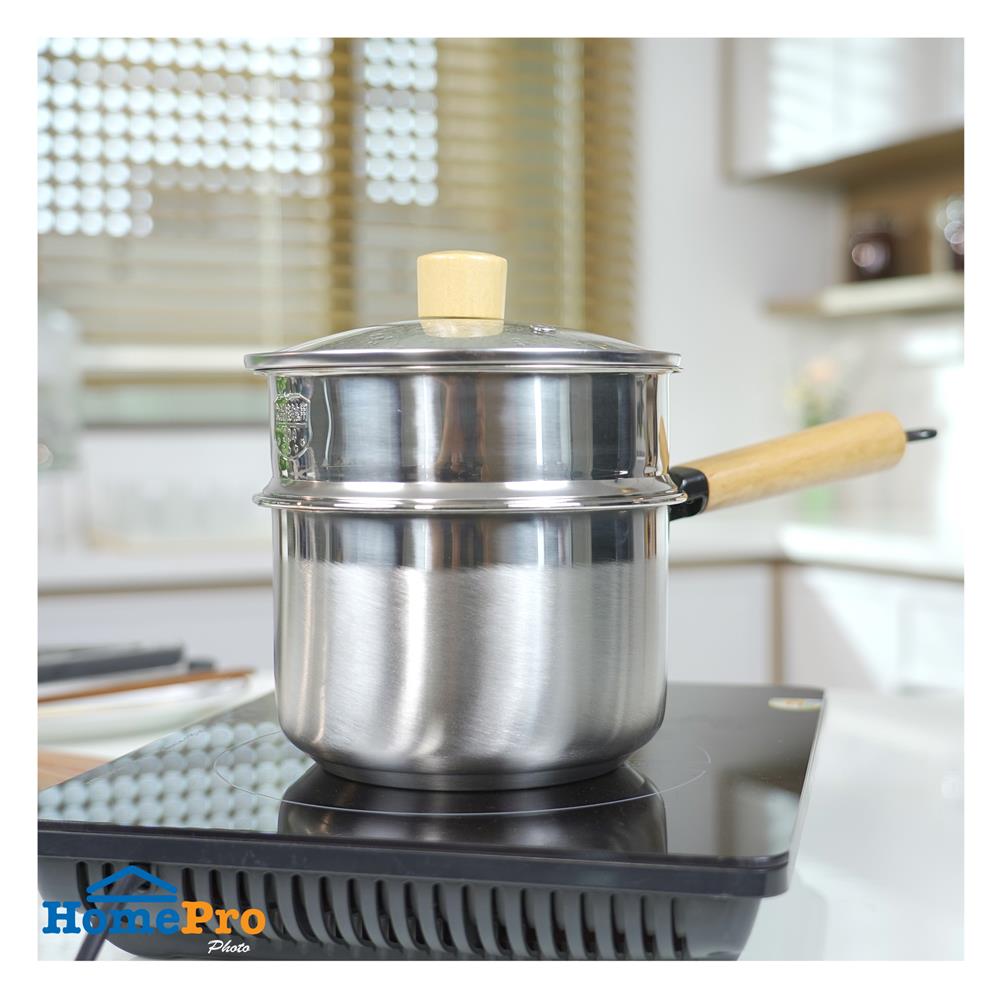 ชุดหม้อด้ามชั้นนึ่ง 16 ซม. KECH GLAM 3 ชิ้น