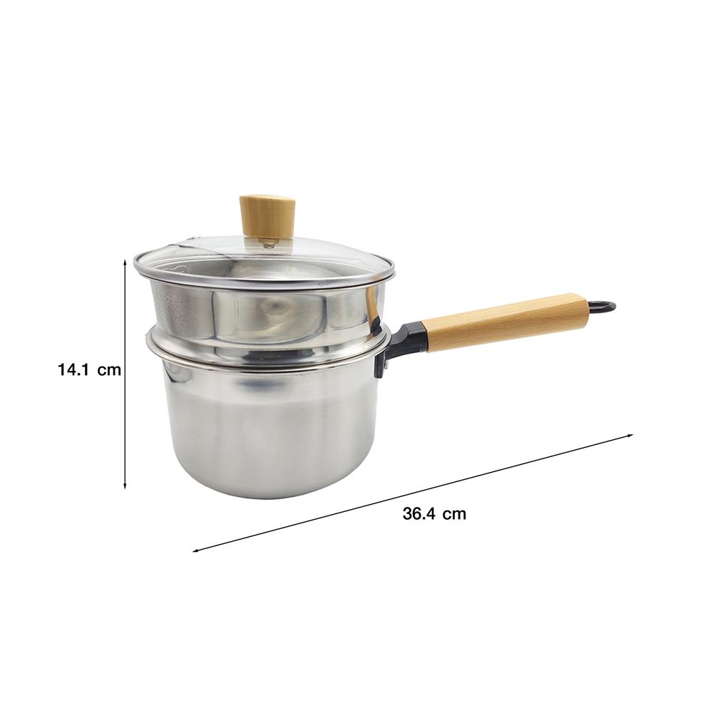 ชุดหม้อด้ามชั้นนึ่ง 16 ซม. KECH GLAM 3 ชิ้น