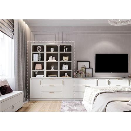 ตู้สูง SB FURNITURE QUINN 19228851 150 ซม. สี MAGIC GREY_3