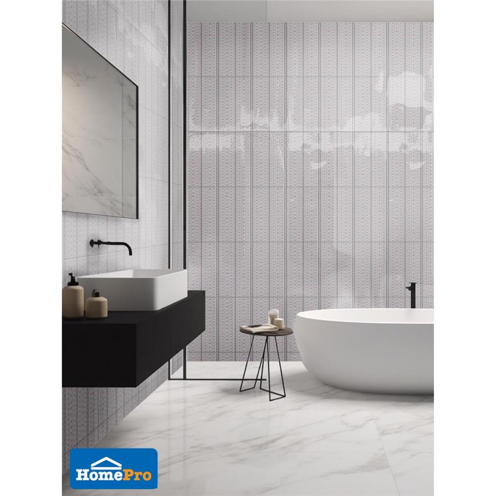 กระเบื้องผนัง 10x16 นิ้ว ภูผา ม่านมัสลิน ชมพู A 1 ตร.ม.