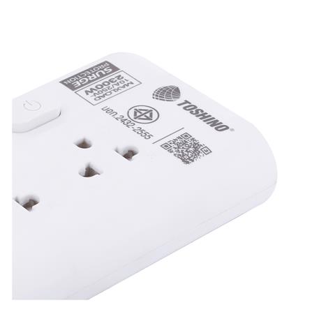 รางปลั๊กไฟ 3 ช่อง 3 สวิตซ์ TOSHINO ECO-32P2 2 ม. สีขาว แพ็กคู่_5