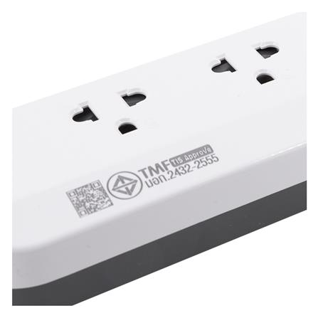 รางปลั๊กไฟ 5 ช่อง 1 สวิตช์ TOSHINO P5315 3 ม. สีขาวเทา_5