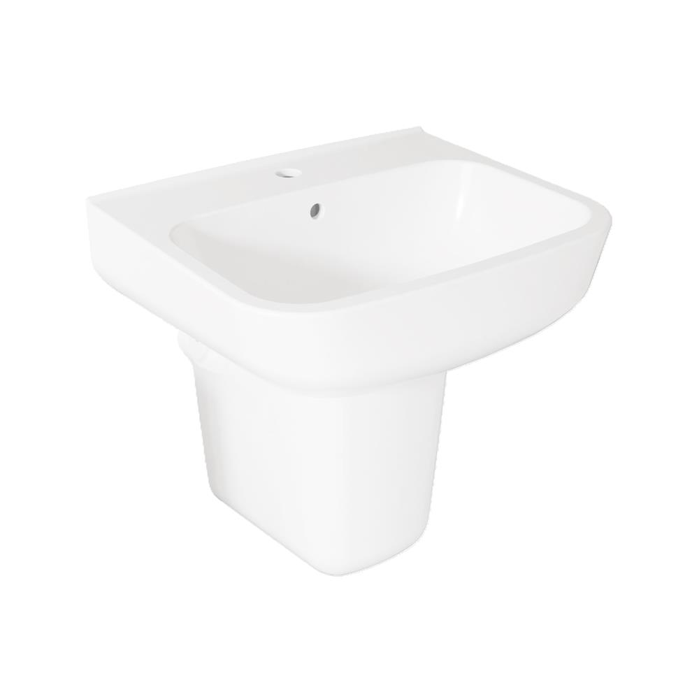 อ่างล้างหน้าพร้อมขาตั้ง HAFELE 495.60.889 สีขาว