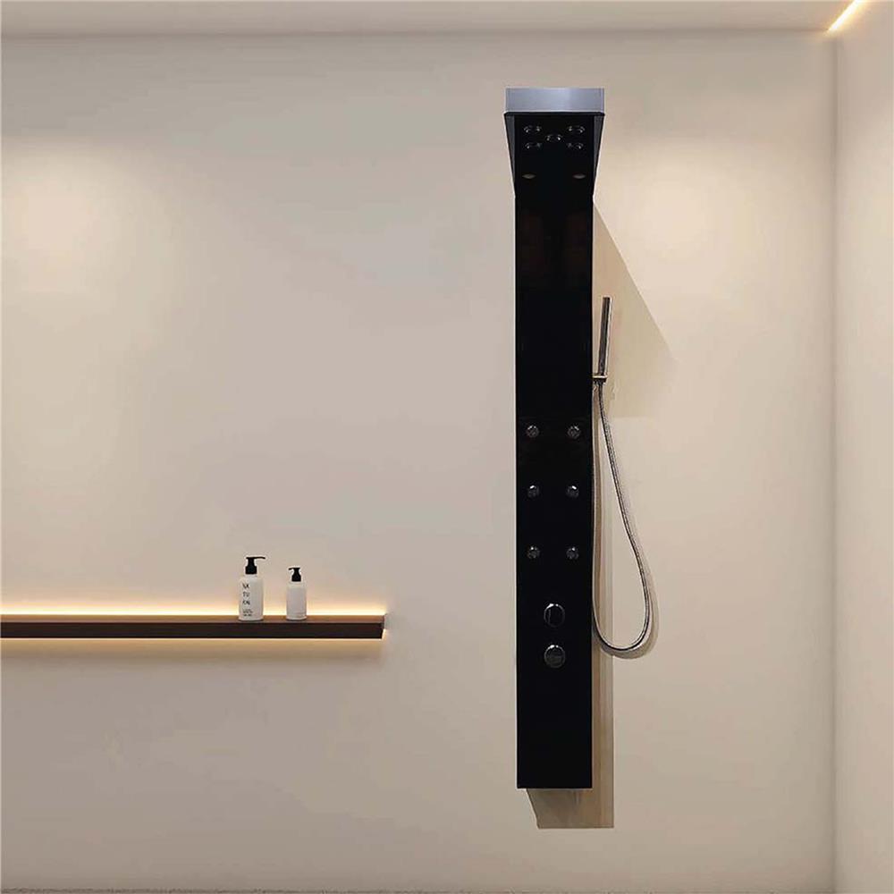 ชุดผนังอาบน้ำ I-SPA I-GEN-M-B สีดำ