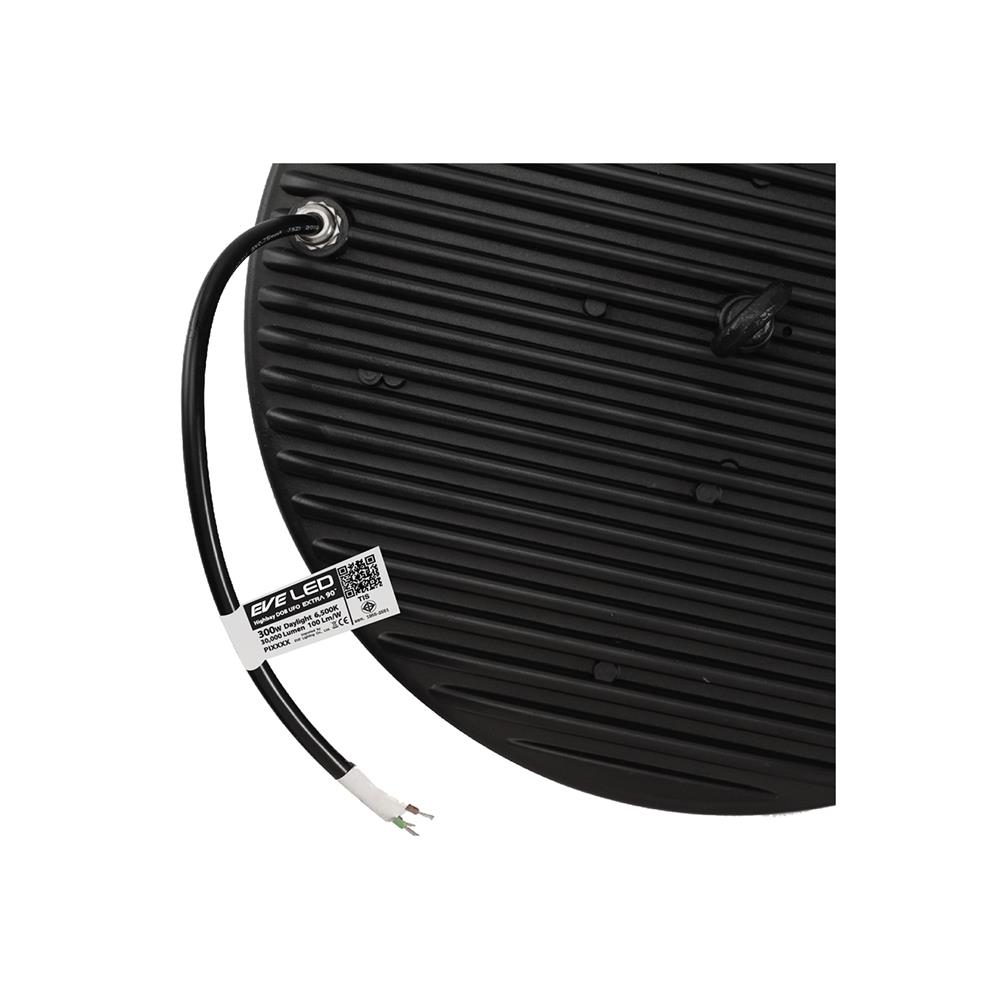 โคมไฮเบย์ LED EVE EXTRA 300 วัตต์ DAYLIGHT สีดำ