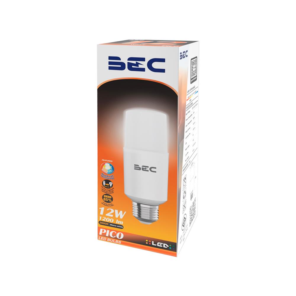 หลอด LED BEC PICO 12 วัตต์ WARM WHITE E27