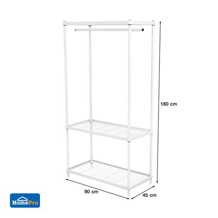 ตู้เสื้อผ้าราวแขวน PLIM LINEAR WR90-1-180 สีขาว_8