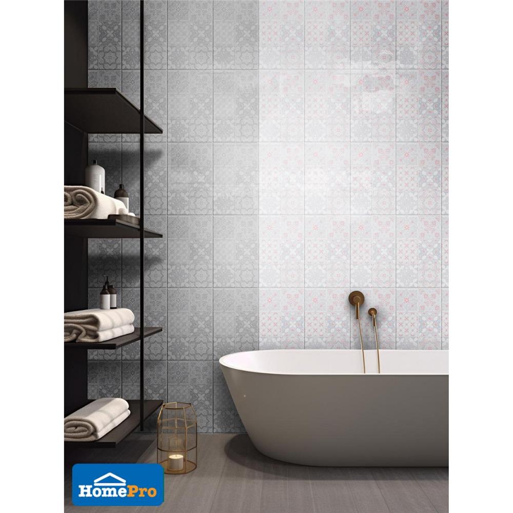 กระเบื้องผนัง 10x16 นิ้ว ภูผา แสงทอง เทา A 1 ตร.ม.