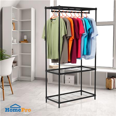 ตู้เสื้อผ้าราวแขวน PLIM LINEAR WR90-1-180 สีดำ_4