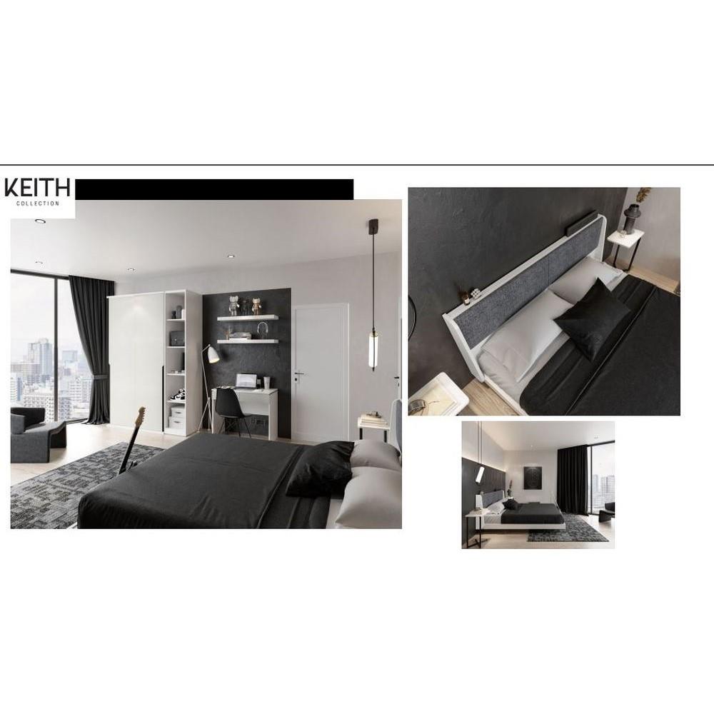 เตียง 3.5 ฟุต SB FURNITURE KEITH 19228494 สีขาว