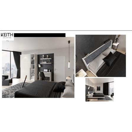 เตียง 3.5 ฟุต SB FURNITURE KEITH 19228494 สีขาว_4