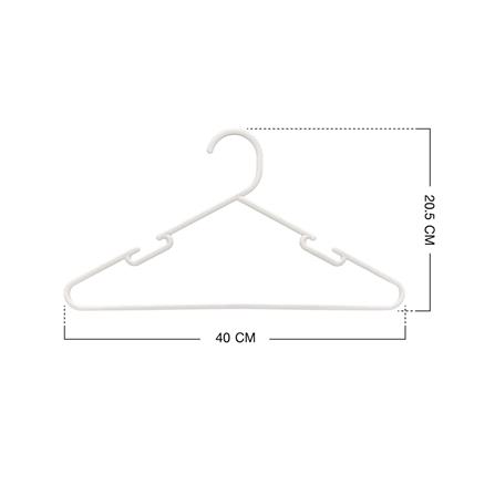 ไม้แขวนเสื้อ PLIM WATSON สีขาว แพ็ก 5 ชิ้น_4