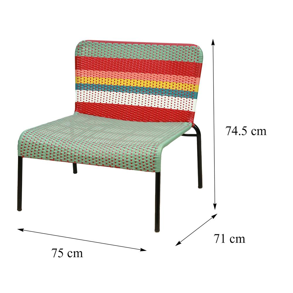 ชุดสนามหวายเทียม 2 ที่นั่ง SPRING BLOSSOM สีเบจ/แดง