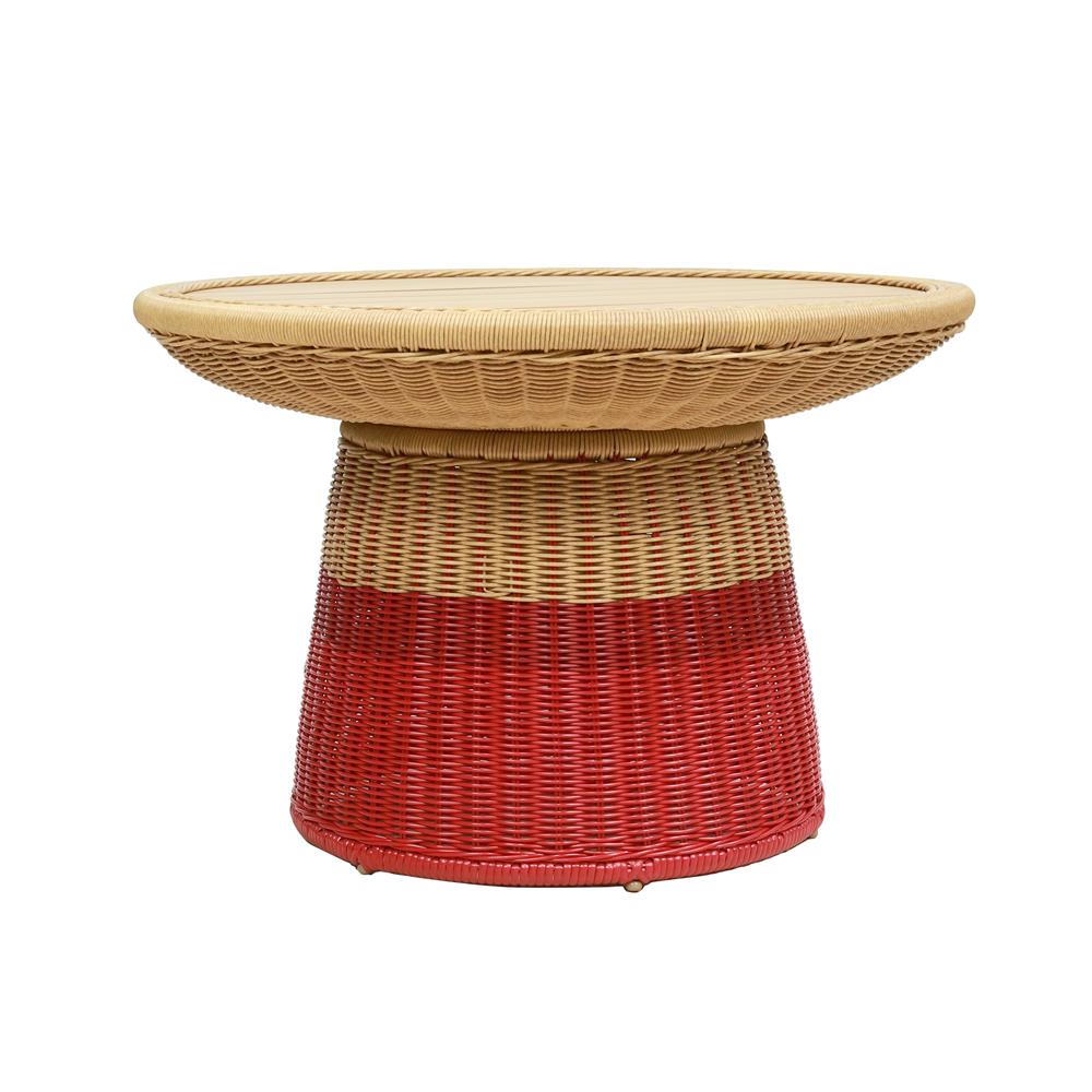 ชุดสนามหวายเทียม 2 ที่นั่ง SPRING BLOSSOM สีเบจ/แดง