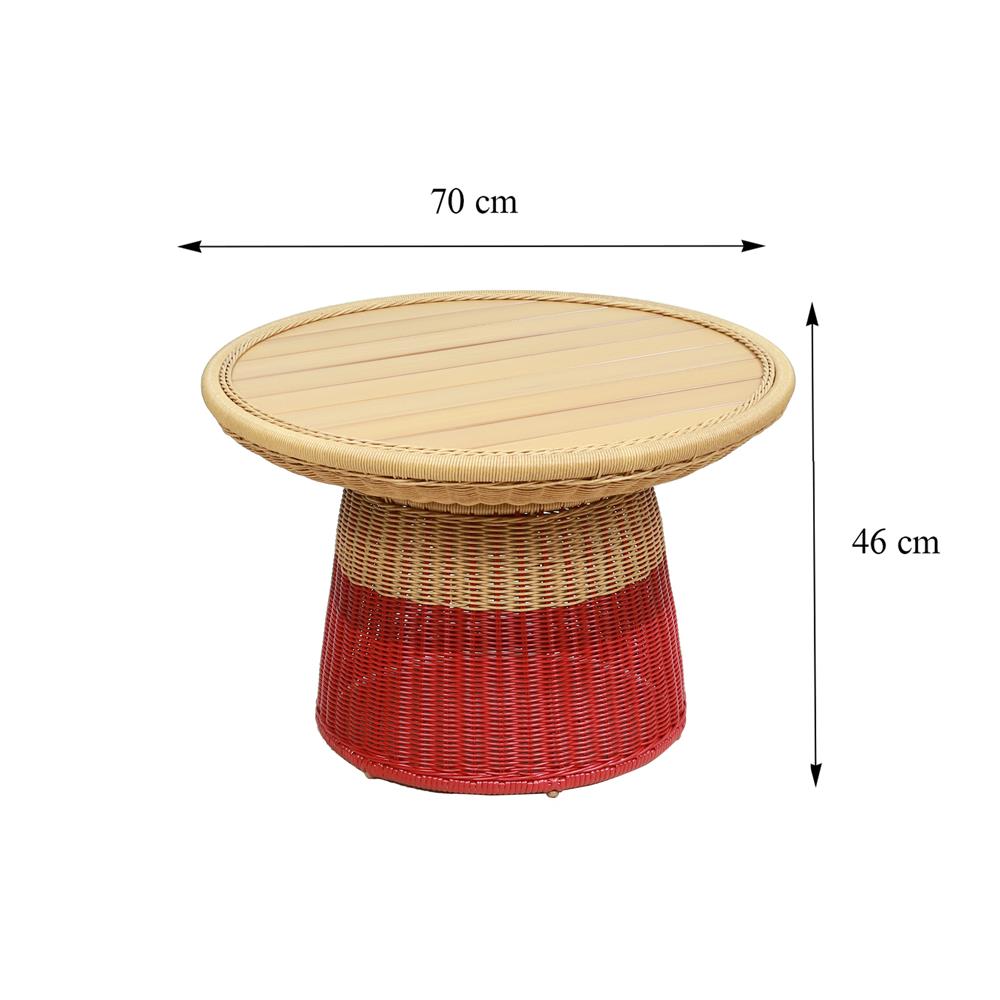 ชุดสนามหวายเทียม 2 ที่นั่ง SPRING BLOSSOM สีเบจ/แดง