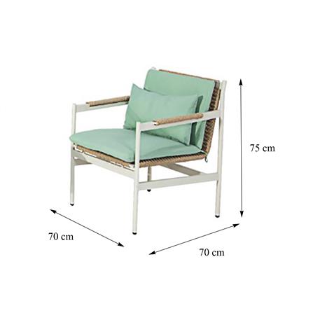 ชุดโซฟาสนาม 4 ที่นั่ง SPRING MARINE สีเบจ/เขียว_4