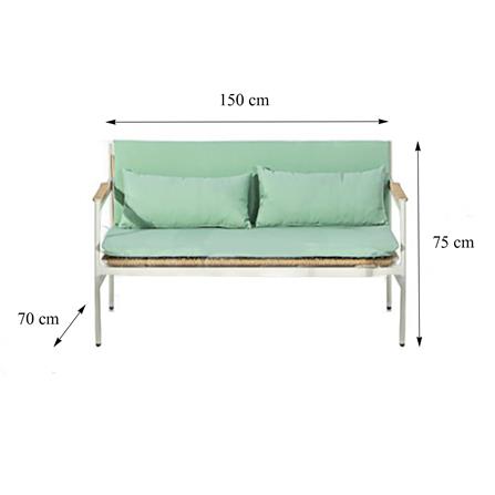 ชุดโซฟาสนาม 4 ที่นั่ง SPRING MARINE สีเบจ/เขียว_3