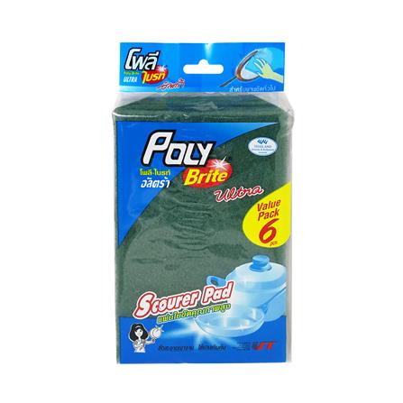 แผ่นใยขัด POLY-BRITE 567-6 10x1x15 ซม. แพ็ก 6 ชิ้น_0