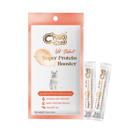 ขนมแมวเลีย CHOOCHOO VET SELECT SUPER PROTEIN BOOSTER 14 ก. X 4 ซอง_0