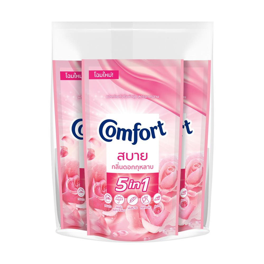 น้ำยาปรับผ้านุ่ม COMFORT 500 มล. กลิ่นดอกกุหลาบ แพ็ก 3 ชิ้น