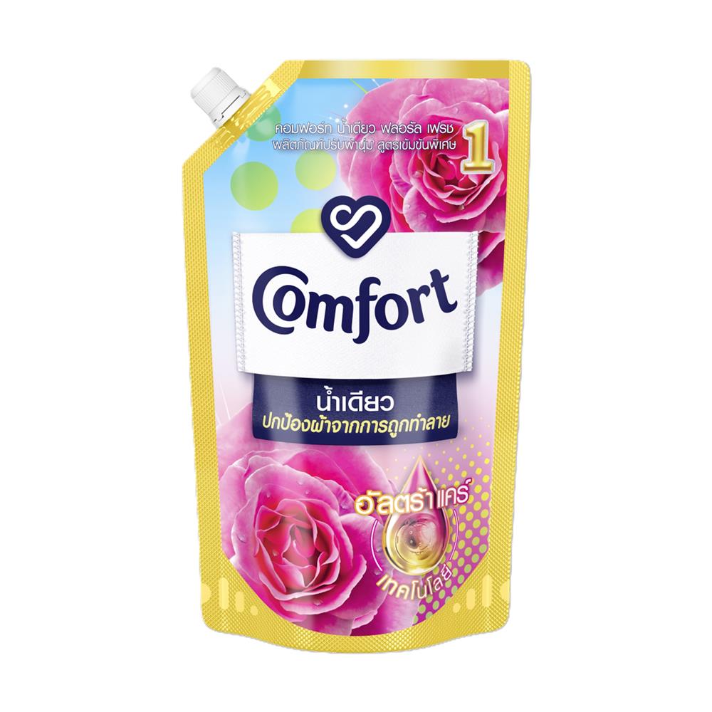 น้ำยาปรับผ้านุ่ม COMFORT ULTRA น้ำเดียว 500 มล. ชมพู