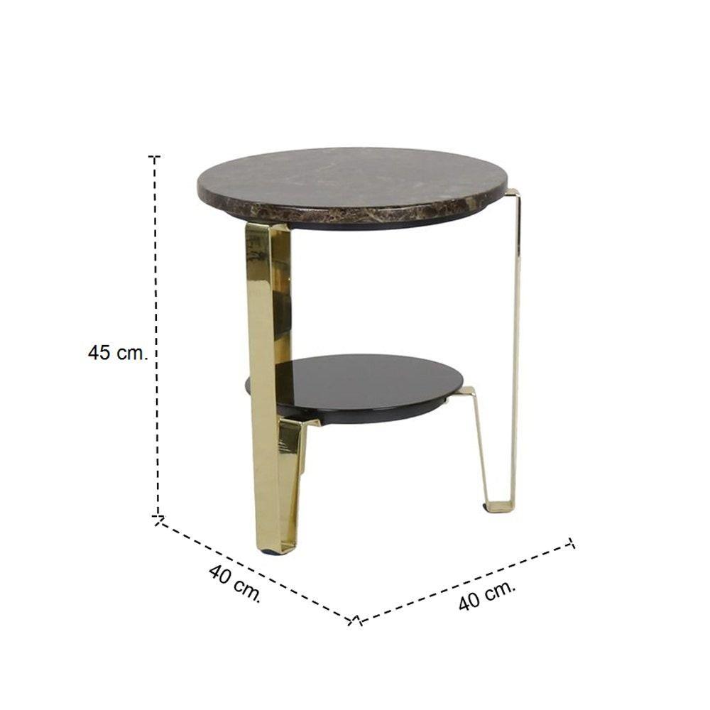 โต๊ะข้าง SB FURNITURE HEZTIARA 19122946 สีดำ/ทอง