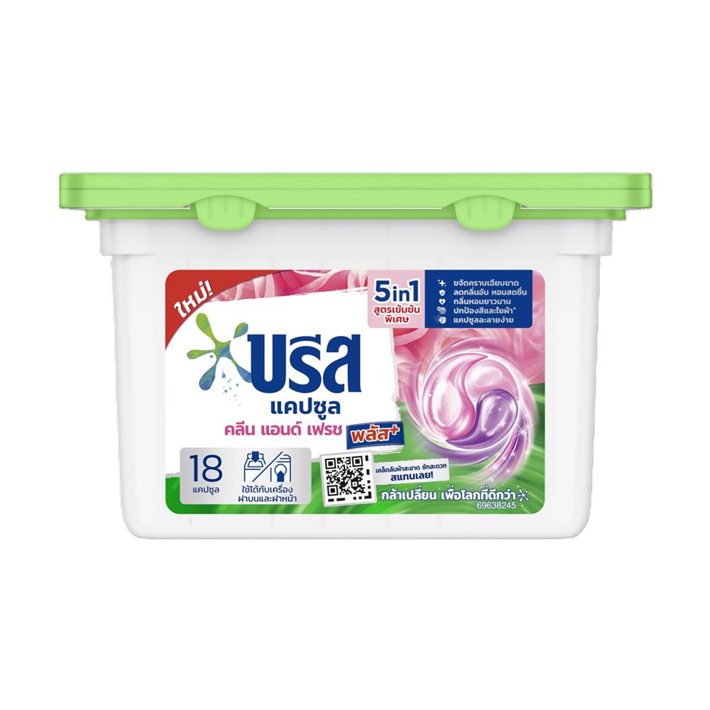 แคปซูลซักผ้า BREEZE FRESH+ 189 กรัม 18 ชิ้น