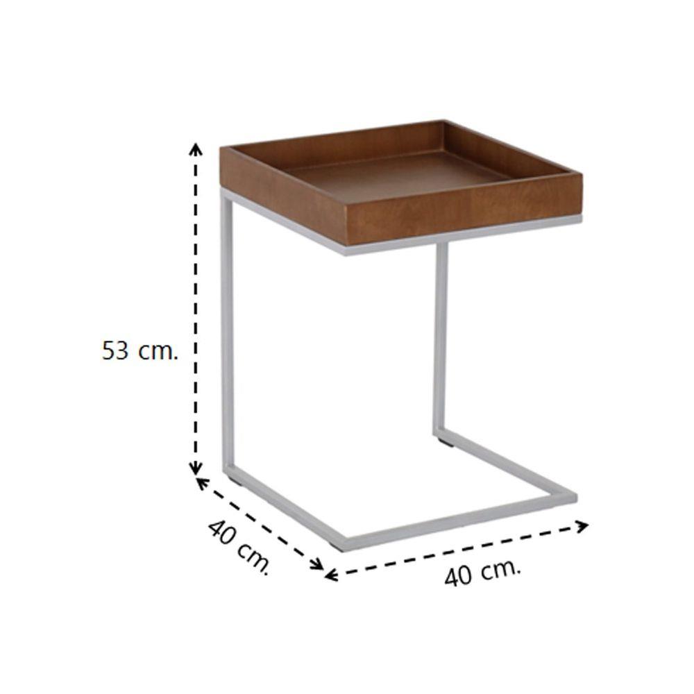 โต๊ะข้าง SB FURNITURE ART 19109630 40 ซม. สีไม้เข้ม