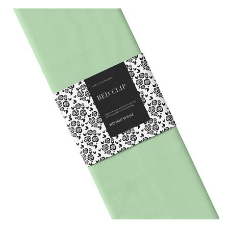 ชุดผ้าปูที่นอน 9.5 ฟุต 3 ชิ้น BED CLIP MICROTEX 14 นิ้ว สี MINT_3