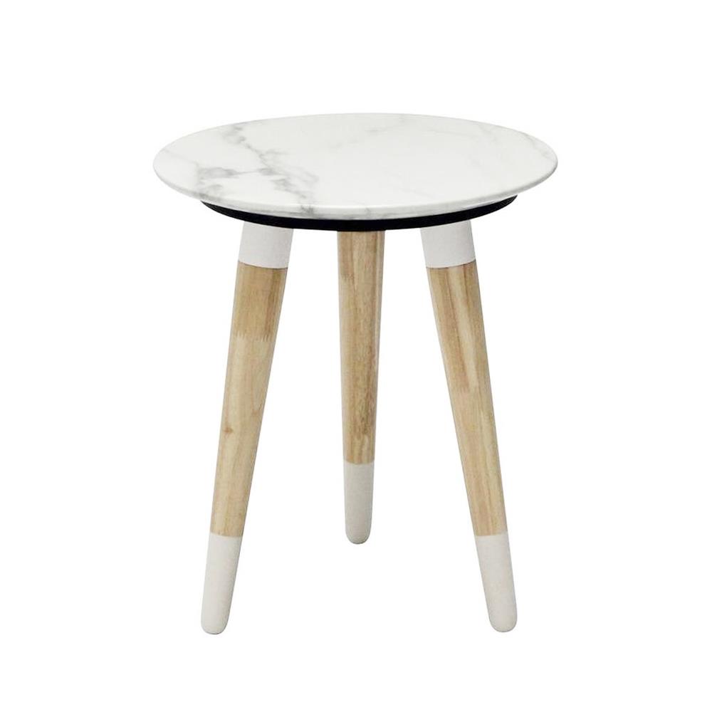 โต๊ะข้าง SB FURNITURE RACCO 19173665 40 ซม. สีขาว