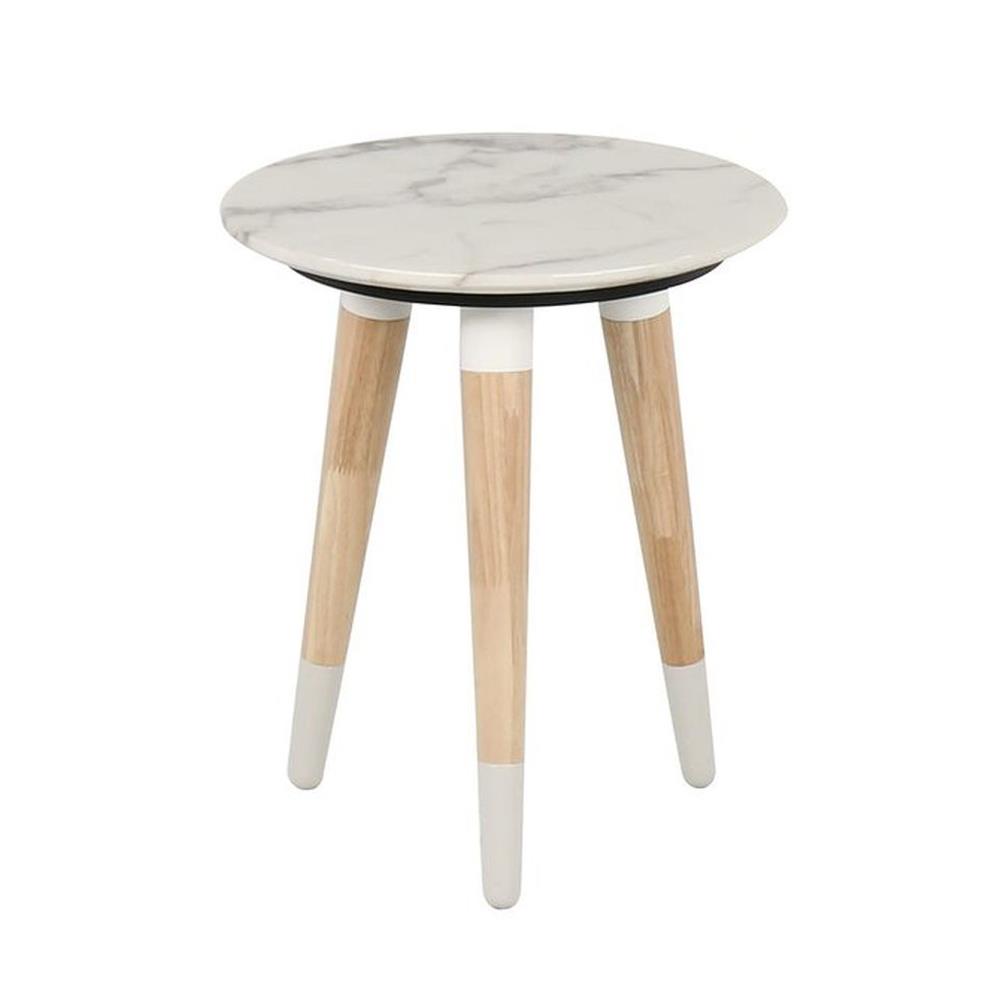 โต๊ะข้าง SB FURNITURE RACCO 19173665 40 ซม. สีขาว