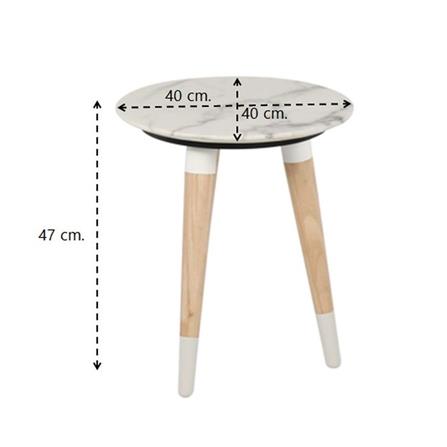 โต๊ะข้าง SB FURNITURE RACCO 19173665 40 ซม. สีขาว_2